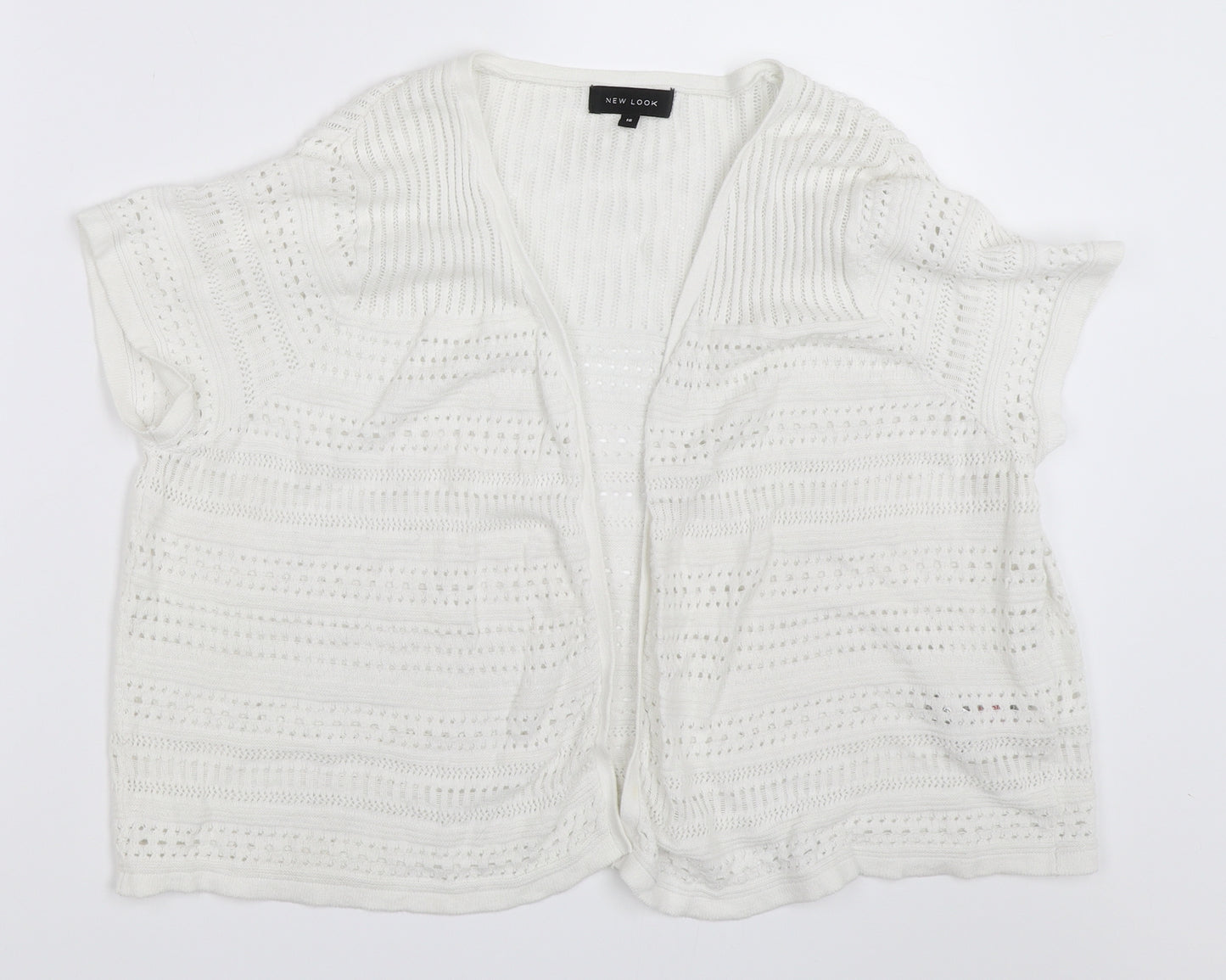 New Look Womens White   Cardigan Jumper Size 16