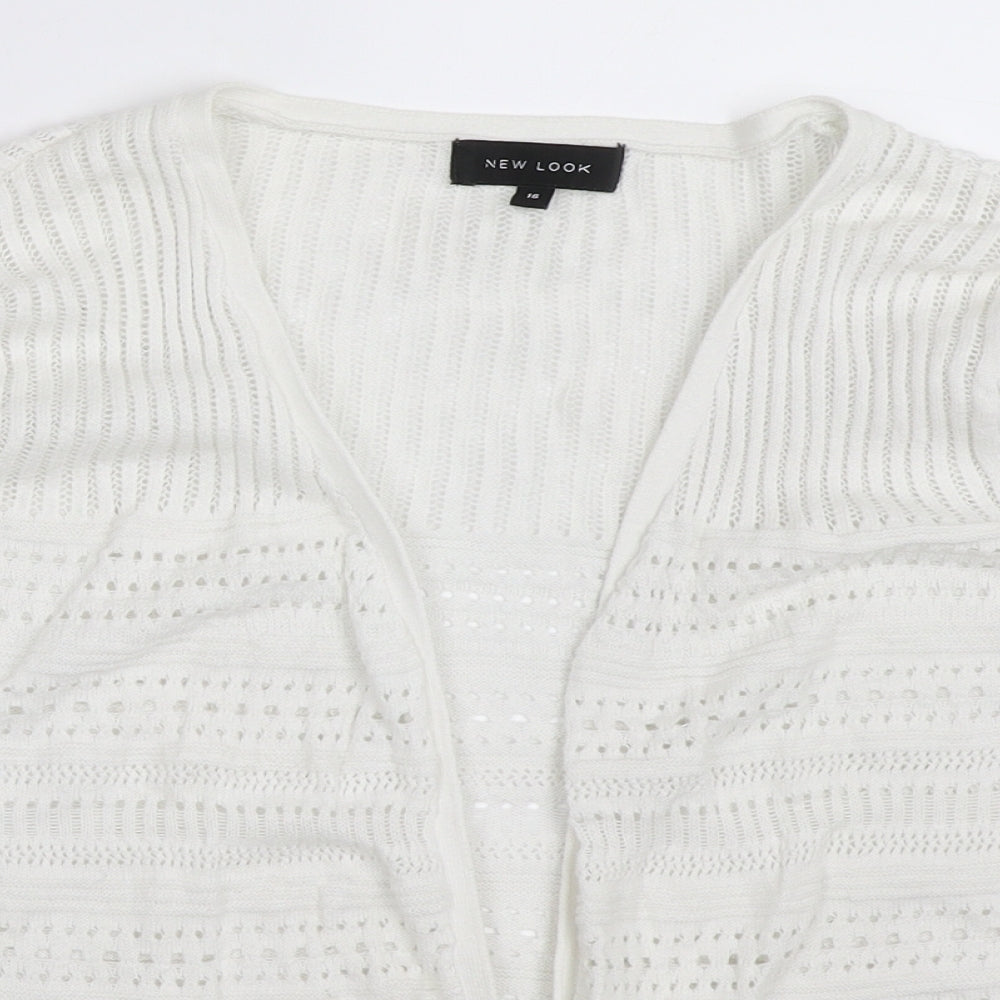 New Look Womens White   Cardigan Jumper Size 16