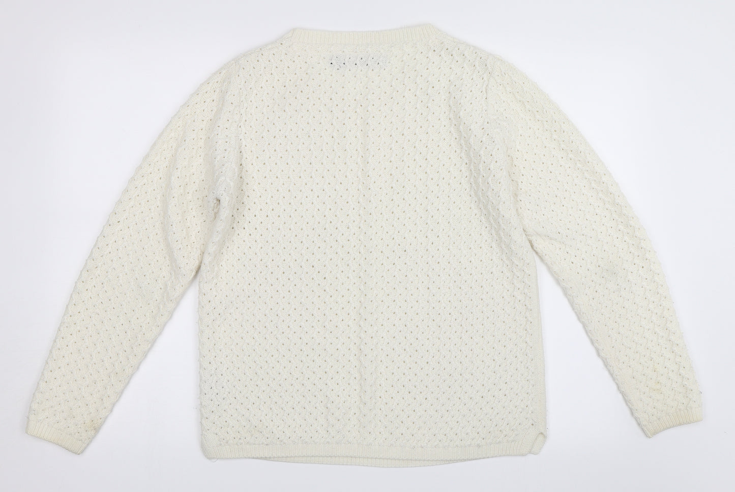 Isle Womens Ivory   Pullover Jumper Size 10