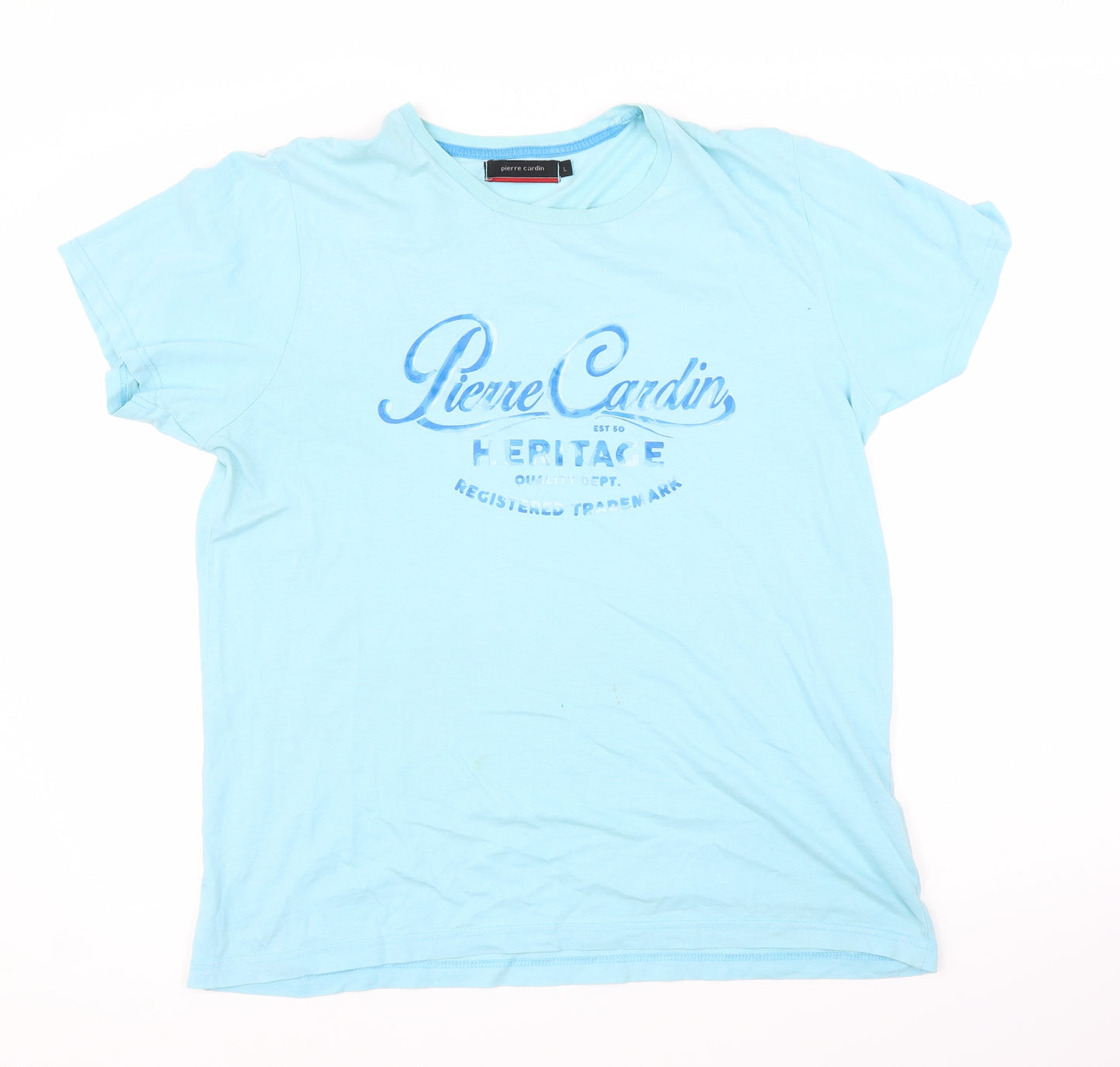 Pierre Cardin Mens Blue    T-Shirt Size L