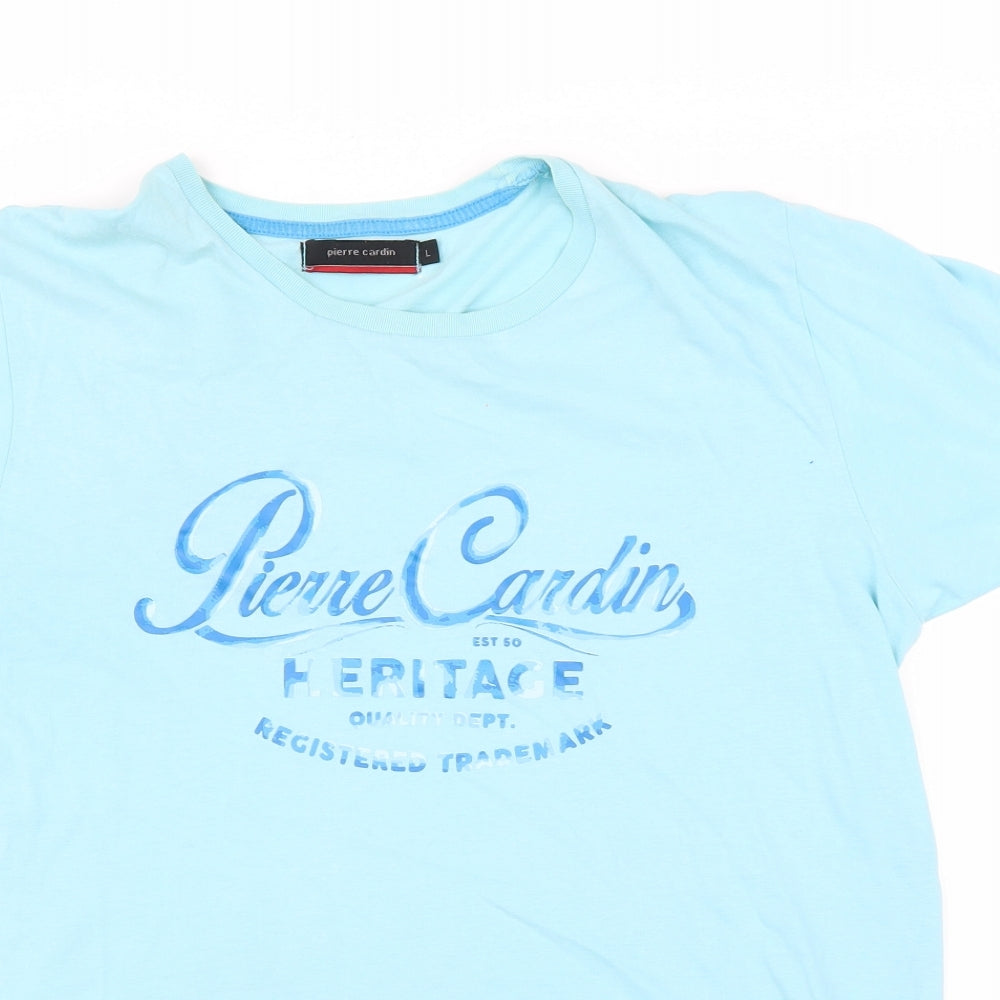 Pierre Cardin Mens Blue    T-Shirt Size L