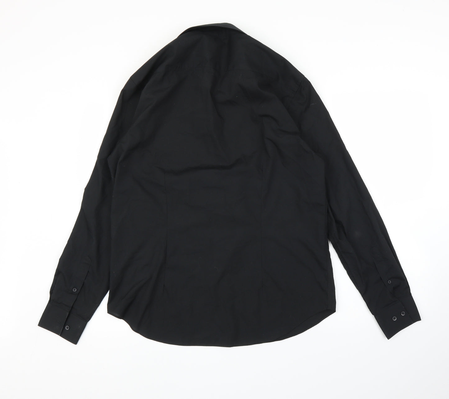 Tailor and Cutter Mens Black    Button-Up Size 16