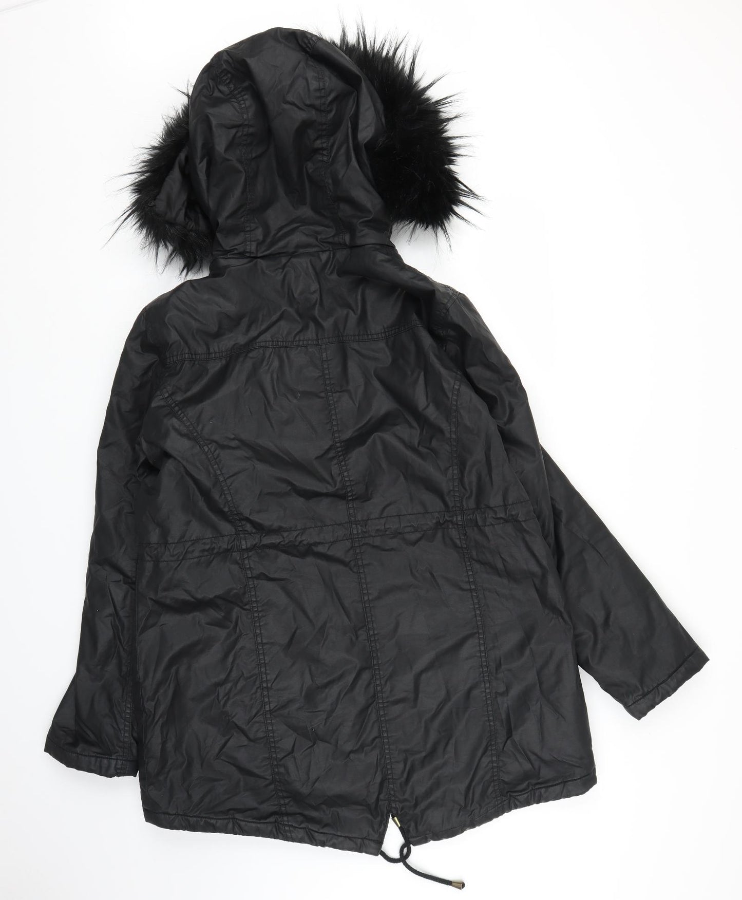 Primark Womens Black   Parka Coat Size 14