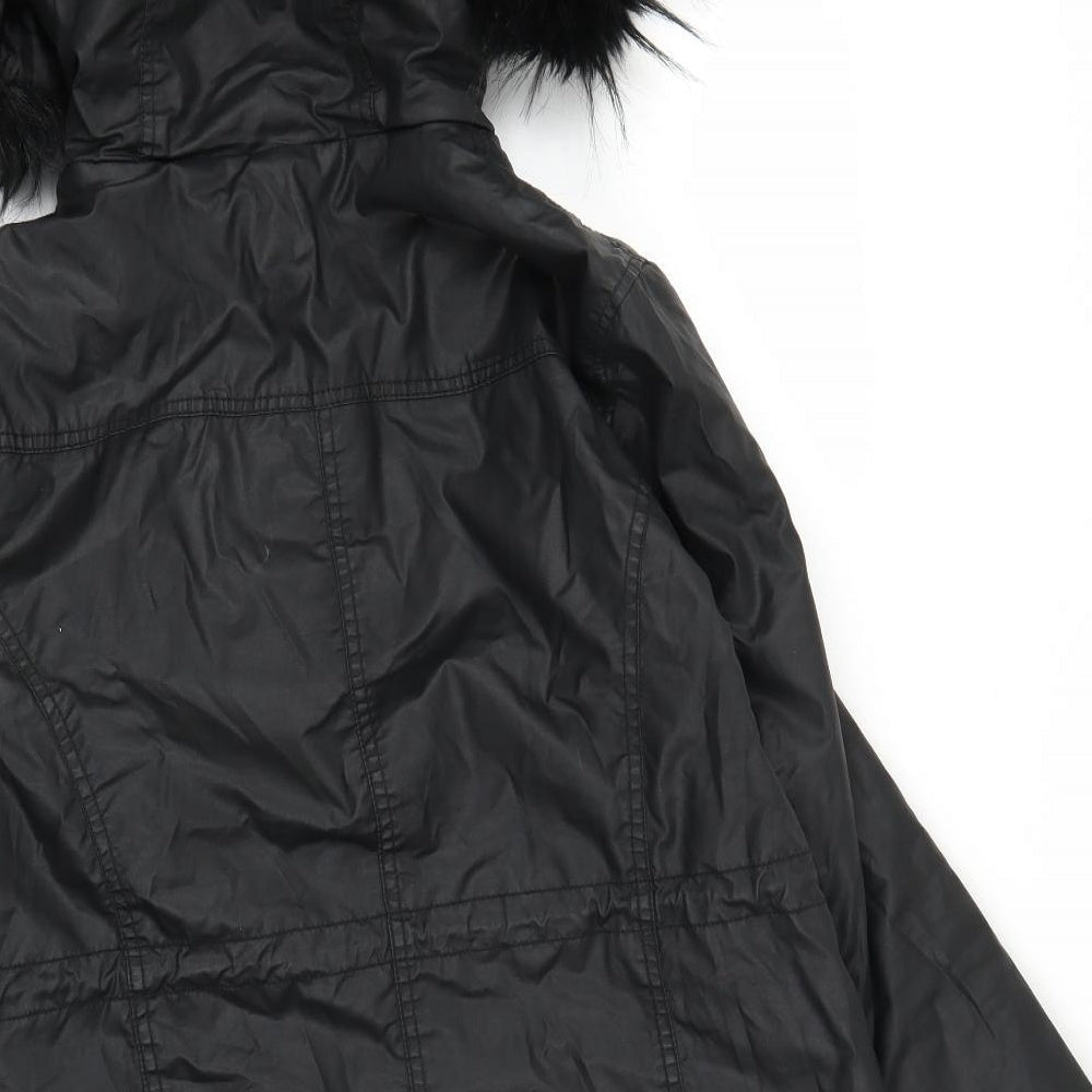 Primark Womens Black   Parka Coat Size 14