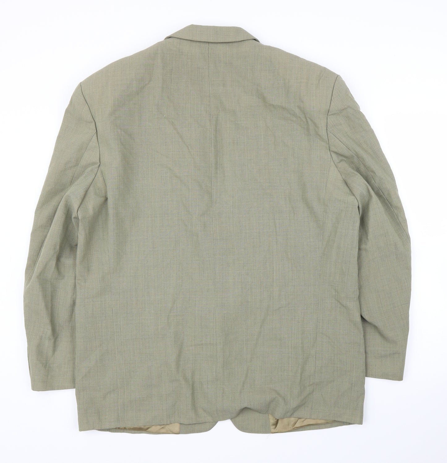 Horne Brothers Mens Green Plaid  Jacket Suit Jacket Size 48