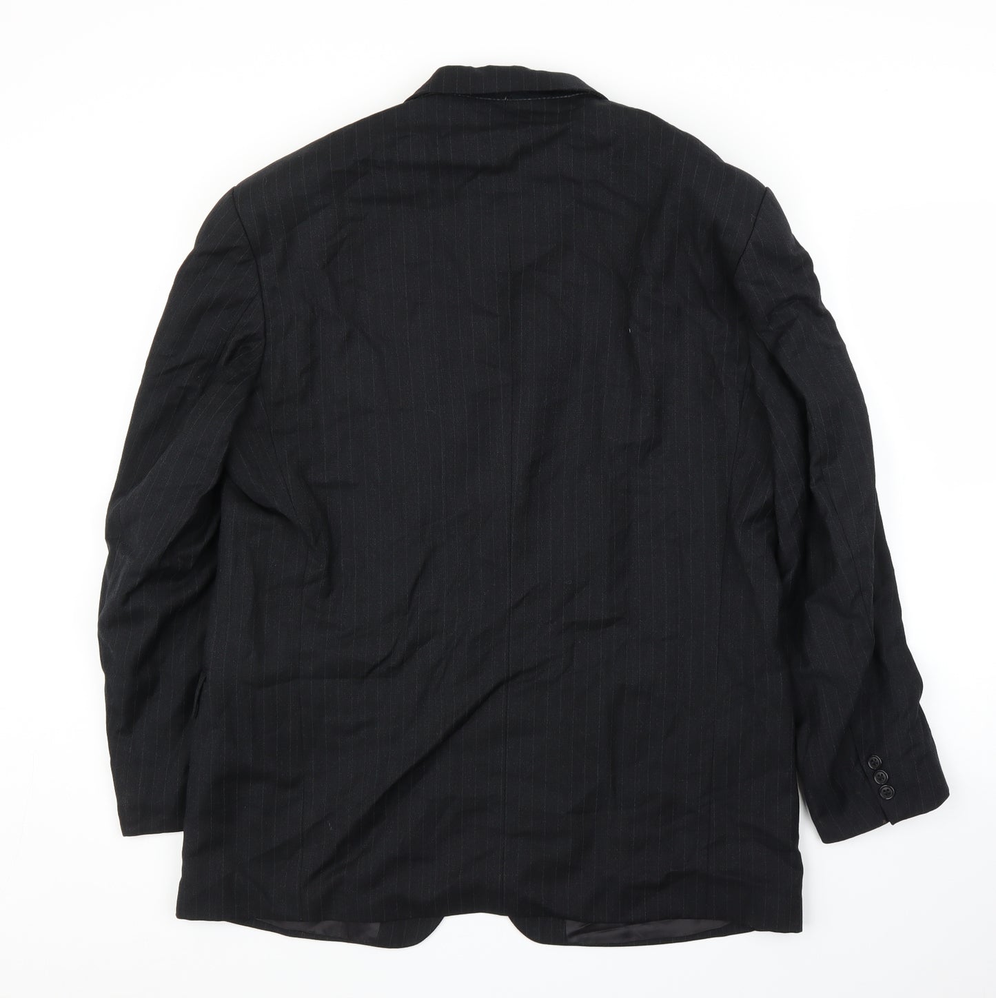 Ciro Citterio Mens Black Striped  Jacket Suit Jacket Size 46