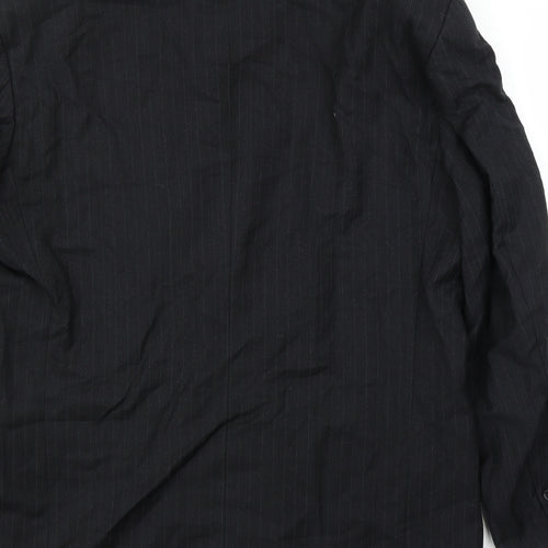 Ciro Citterio Mens Black Striped  Jacket Suit Jacket Size 46