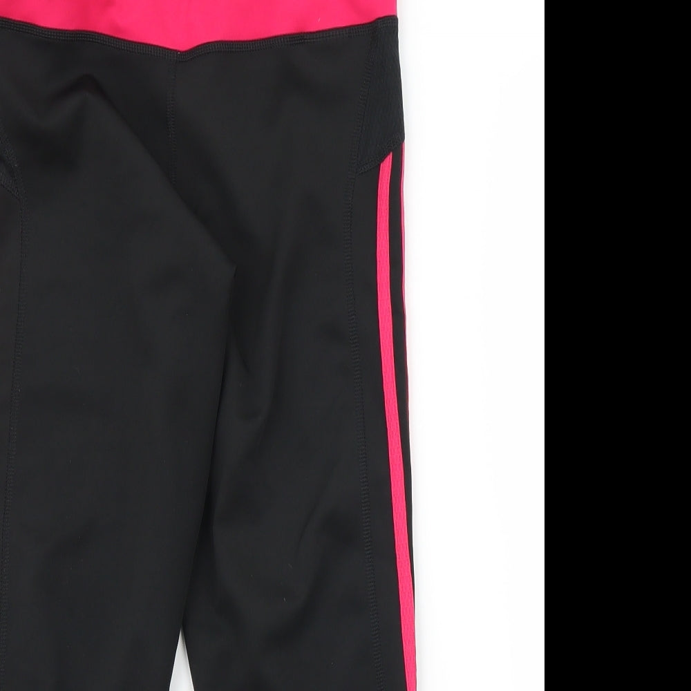 adidas Womens Black   Compression Leggings Size 12 L19 in