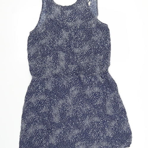 Oysho Womens Blue Floral  A-Line  Size L