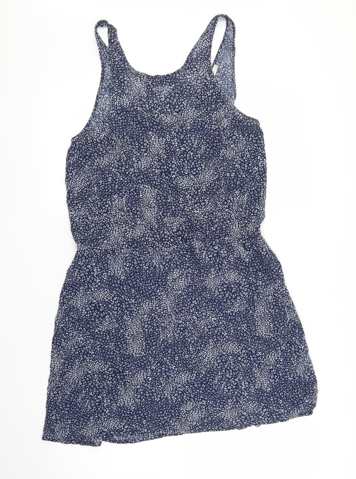 Oysho Womens Blue Floral A-Line Size L