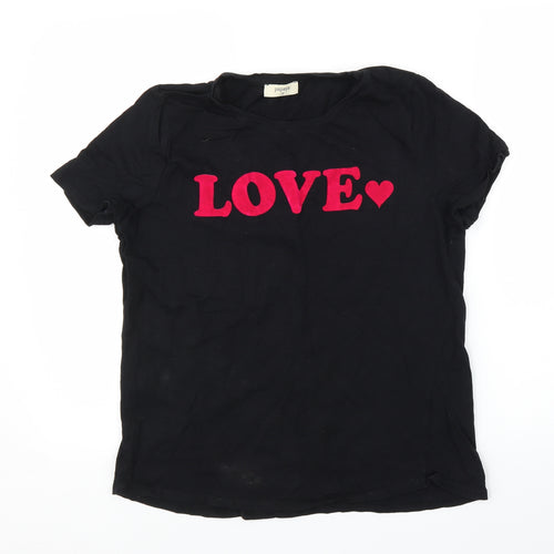 Papaya Womens Black   Basic T-Shirt Size 12