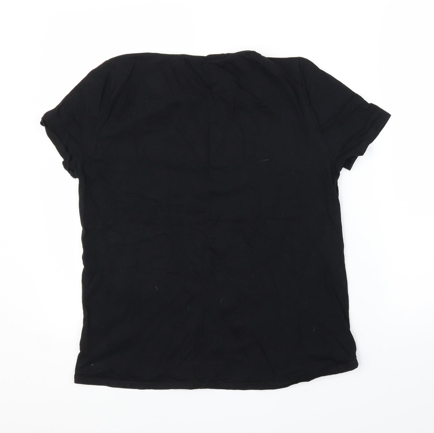 Papaya Womens Black   Basic T-Shirt Size 12