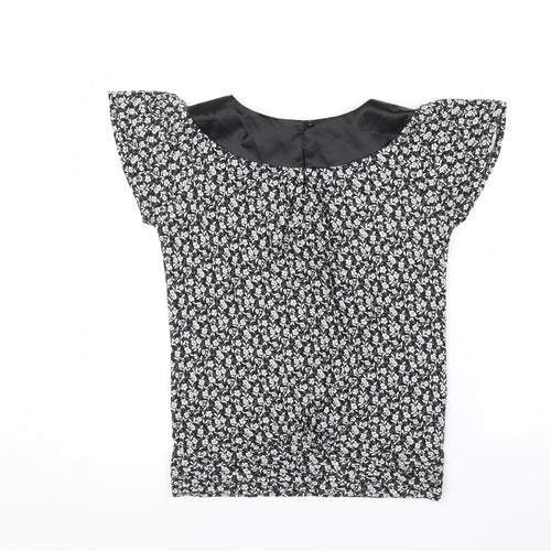 ORSAY Womens Black Floral  Basic Blouse Size M