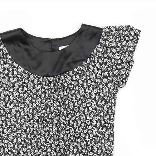 ORSAY Womens Black Floral  Basic Blouse Size M