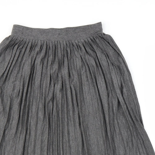 Pull&Bear Womens Grey   Pleated Skirt Size M