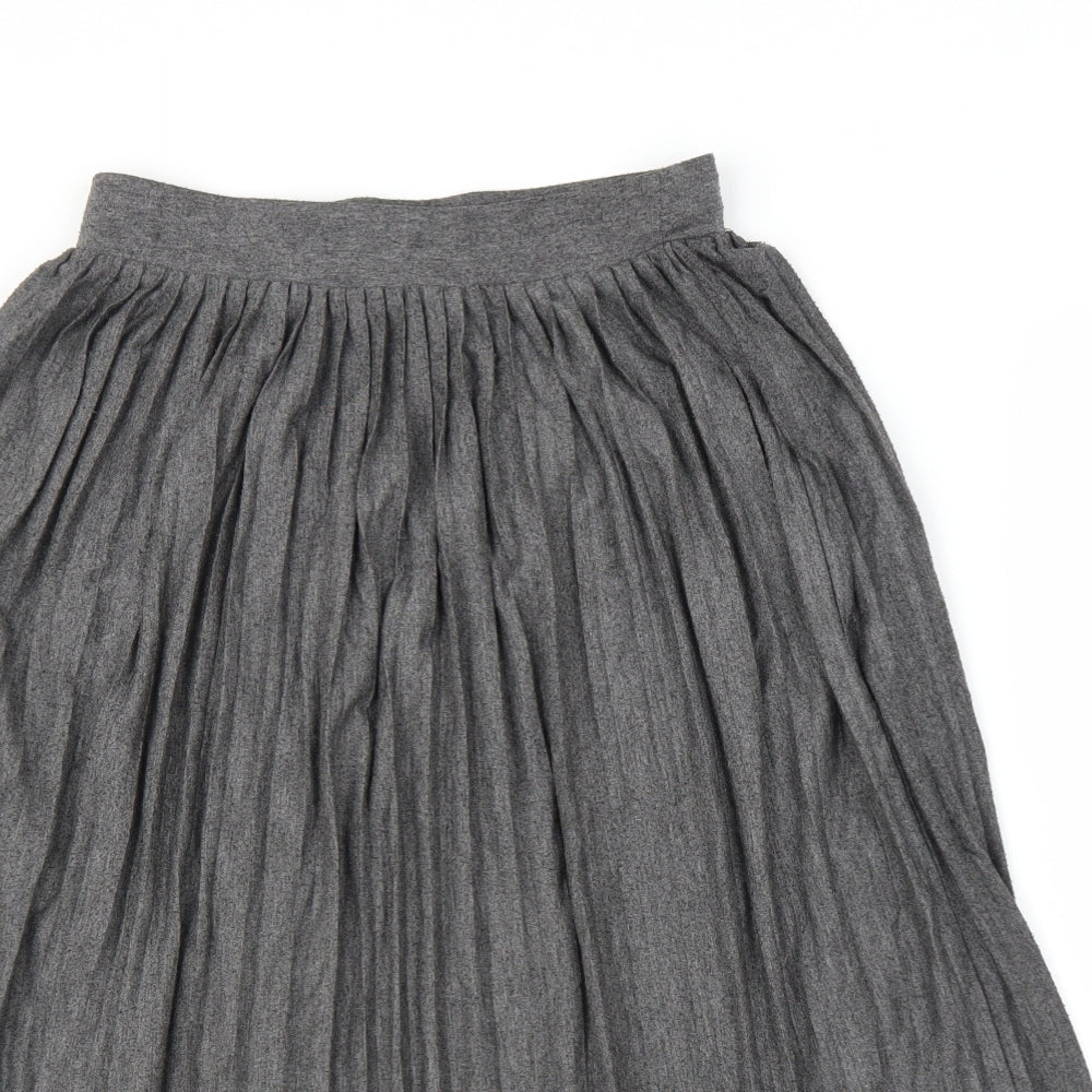 Pull&Bear Womens Grey   Pleated Skirt Size M