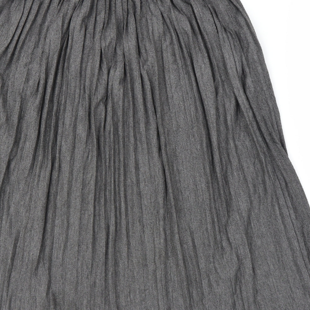 Pull&Bear Womens Grey   Pleated Skirt Size M