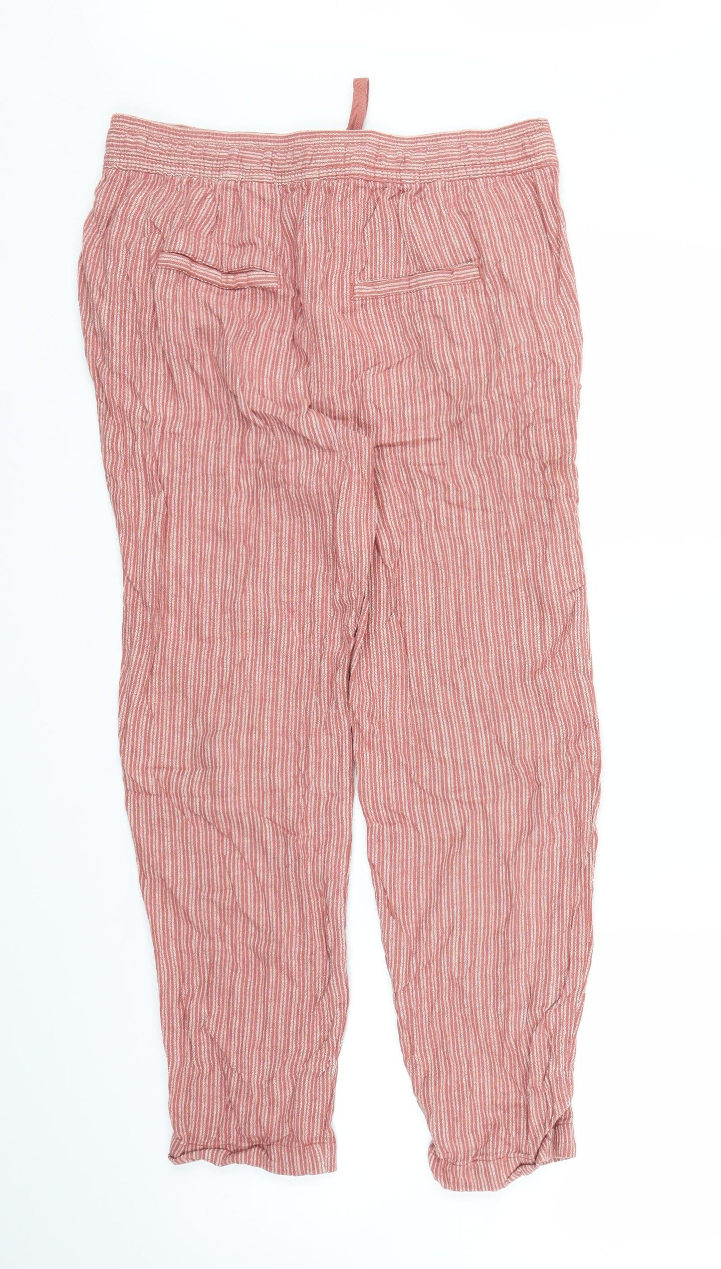NEXT Womens Red Striped  Bloomer Trousers Size 10 L24 in