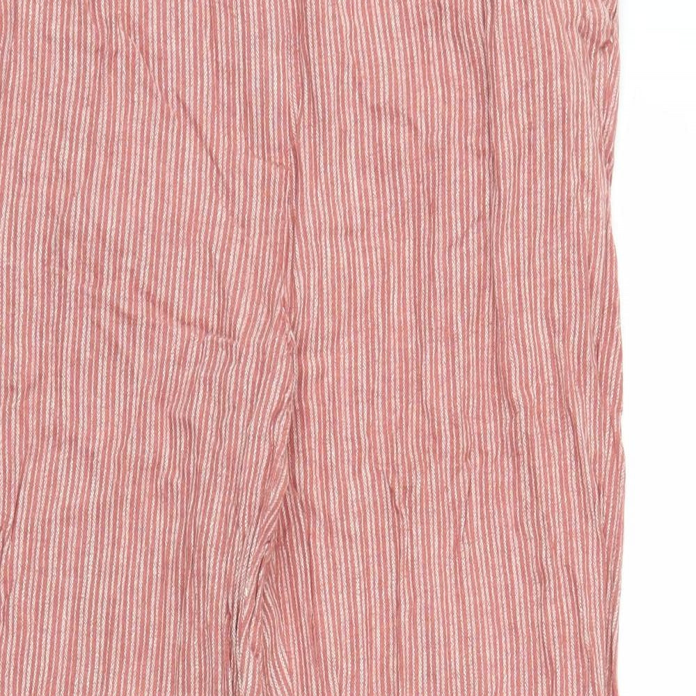 NEXT Womens Red Striped  Bloomer Trousers Size 10 L24 in