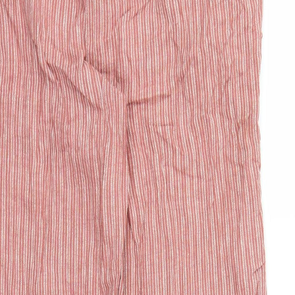 NEXT Womens Red Striped  Bloomer Trousers Size 10 L24 in