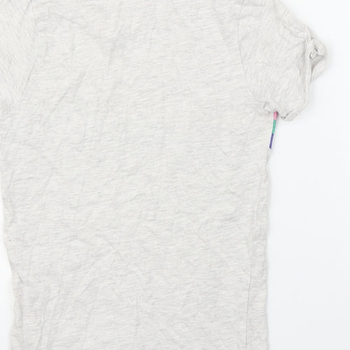 Primark Girls Grey   Basic T-Shirt Size 9-10 Years  - Rainbow