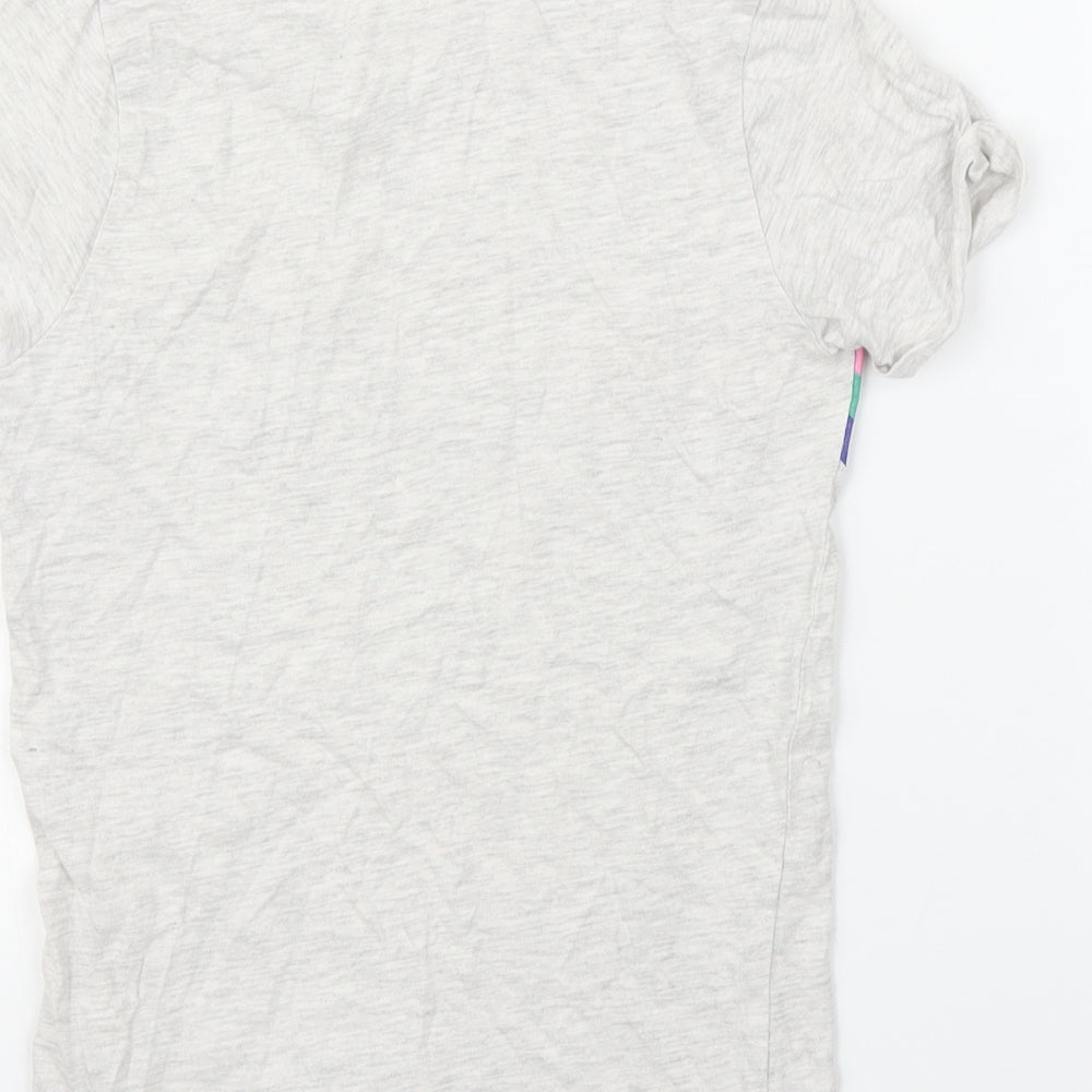 Primark Girls Grey   Basic T-Shirt Size 9-10 Years  - Rainbow