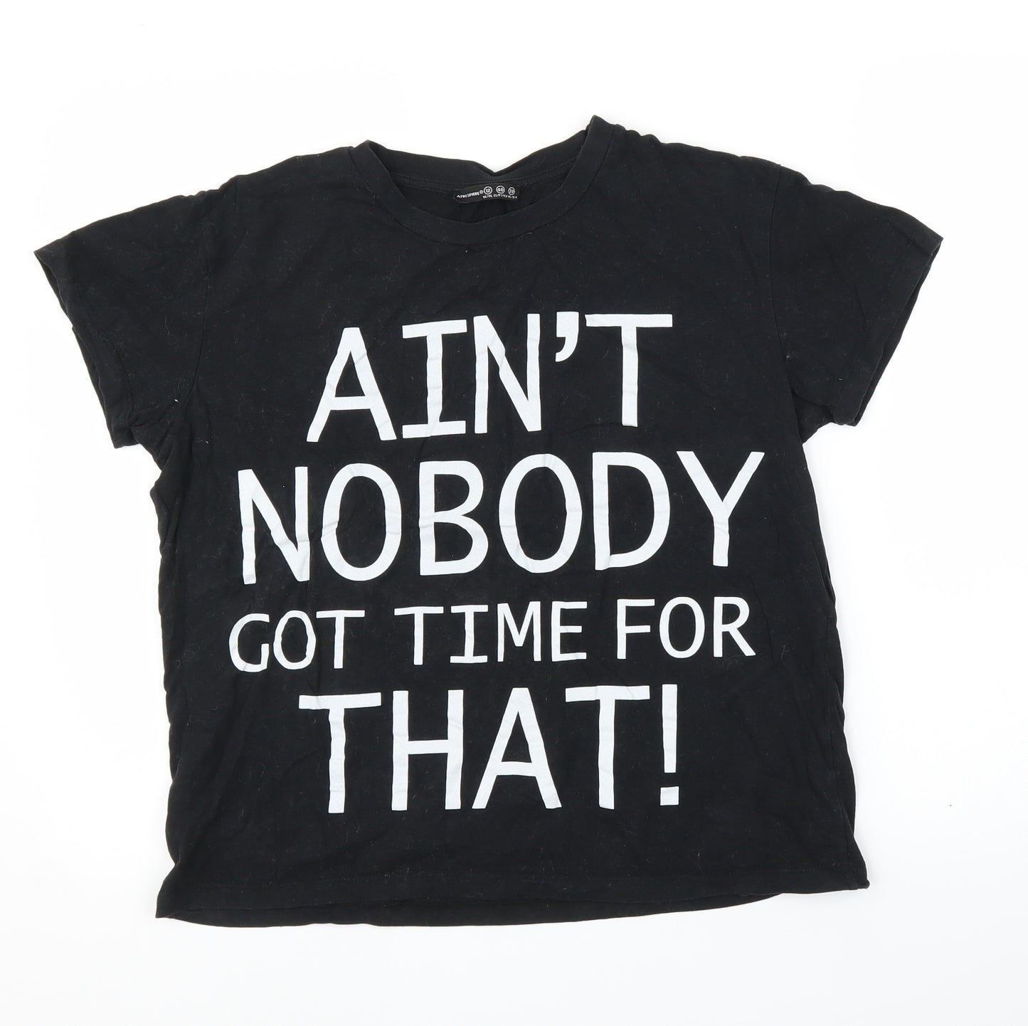 Primark Womens Black   Basic T-Shirt Size 12