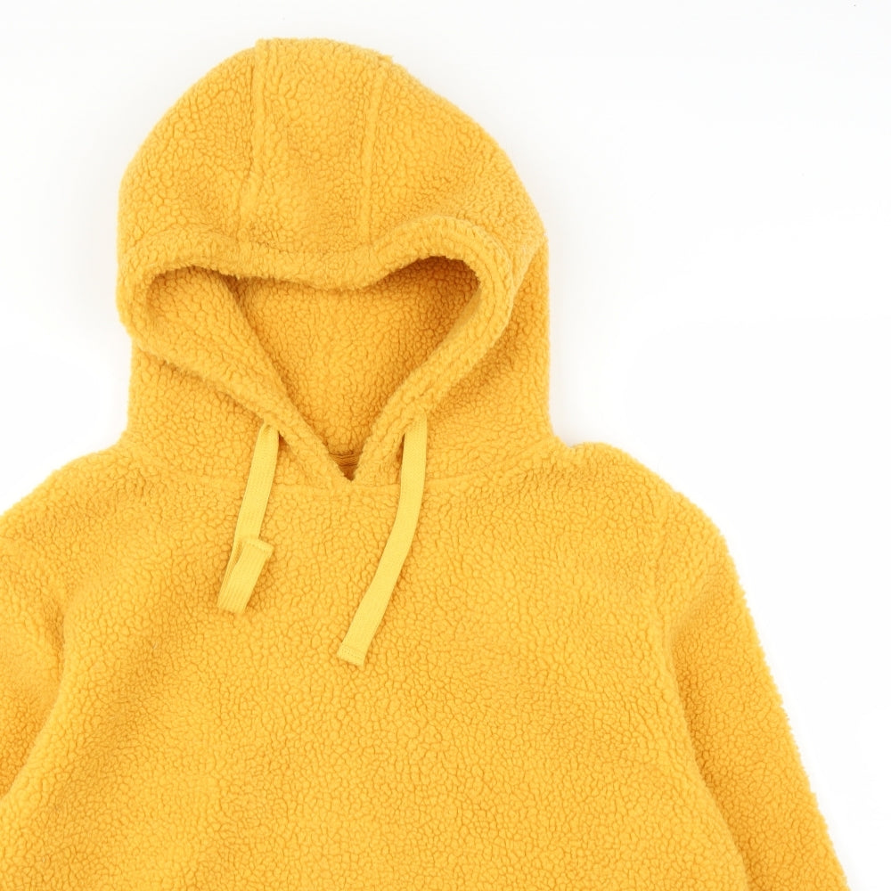 Preworn Womens Yellow  Fleece Pullover Hoodie Size M