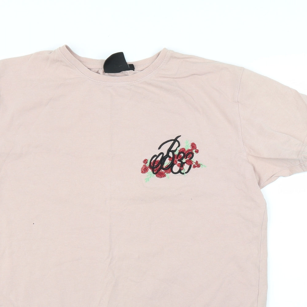 Bee Inspired  Mens Pink    T-Shirt Size L