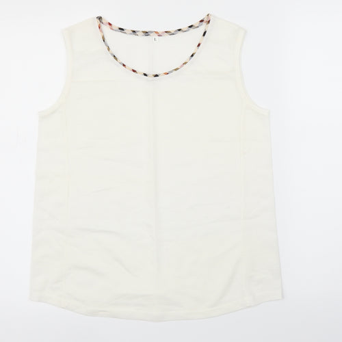 Preworn Womens White   Basic Blouse Size L