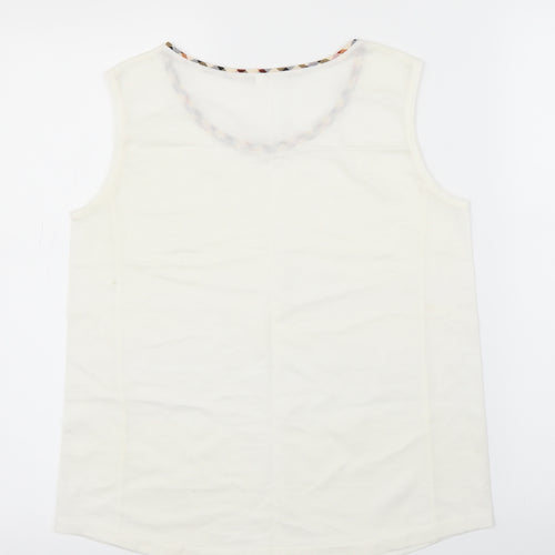Preworn Womens White   Basic Blouse Size L