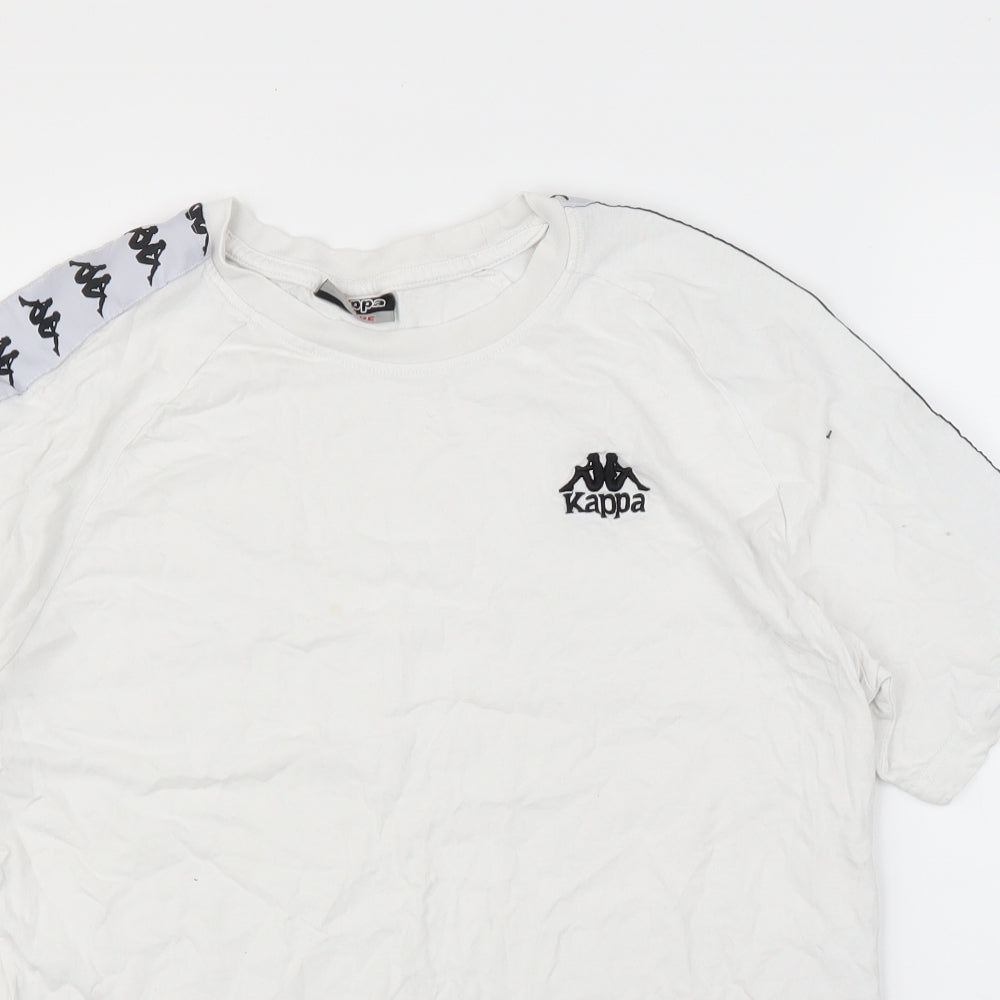 Kappa Mens White    T-Shirt Size L