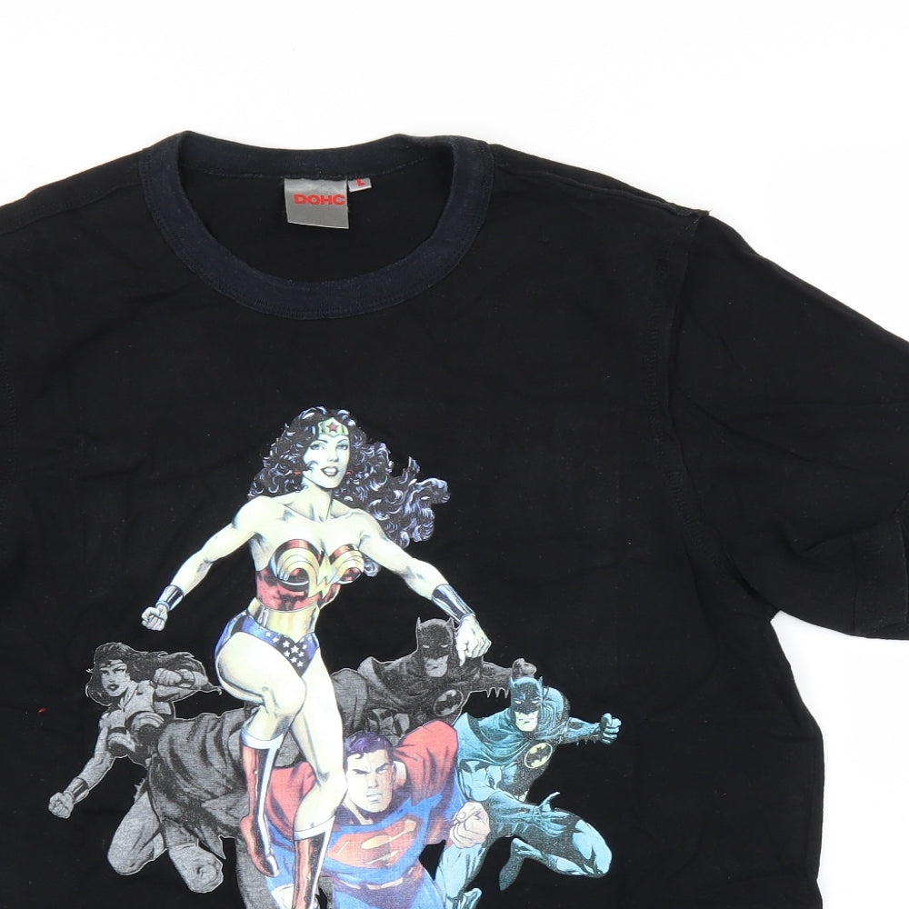 DOHC Mens Black    T-Shirt Size L  - DC Comics