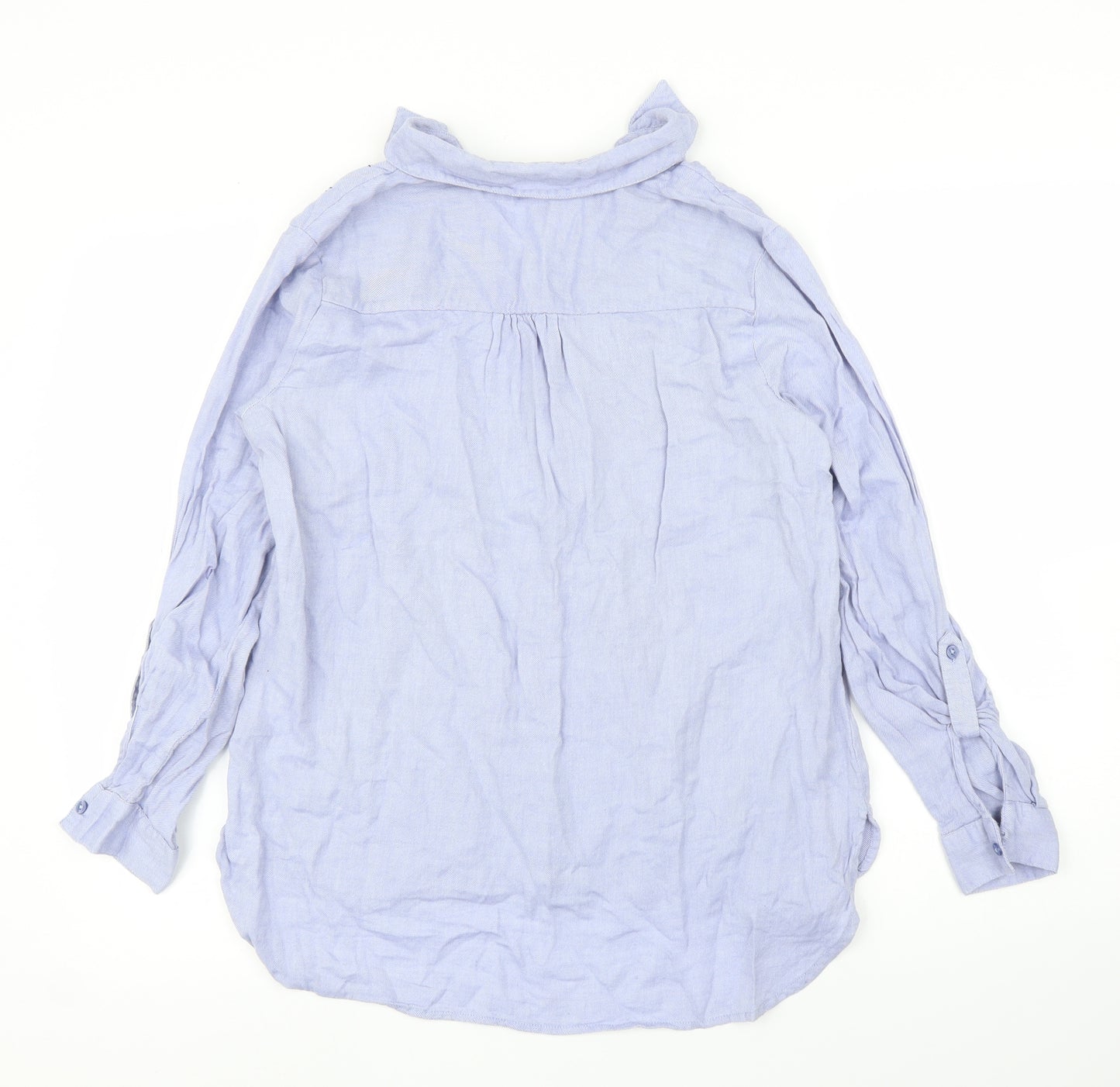 George Womens Blue Floral  Tunic Blouse Size 12