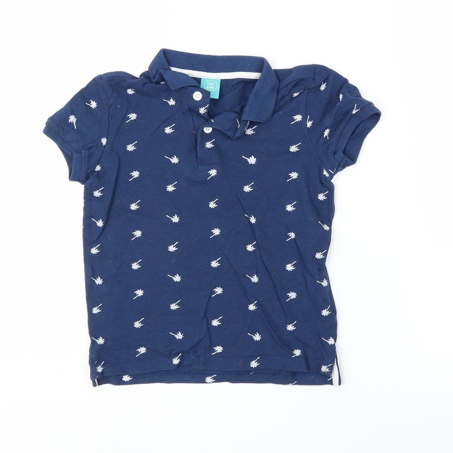 Little Kids Boys Blue   Basic Polo Size 6-7 Years