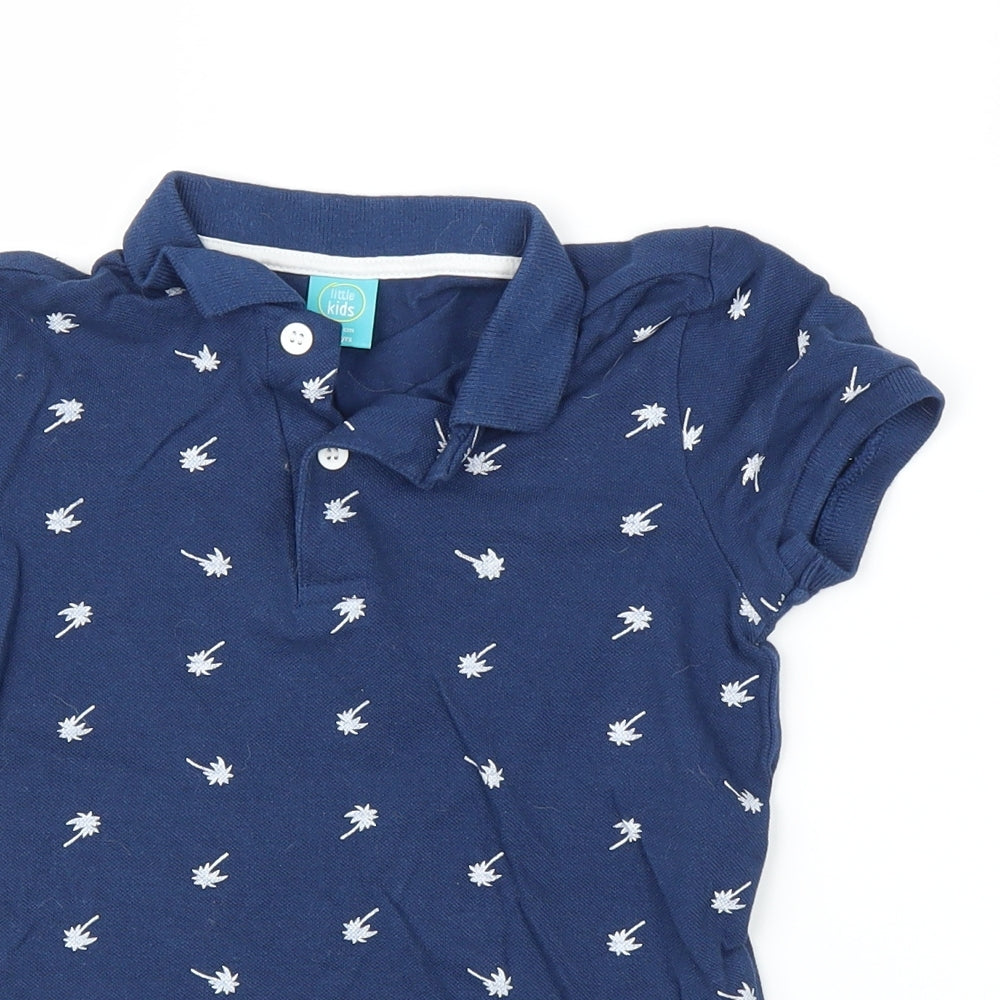 Little Kids Boys Blue   Basic Polo Size 6-7 Years