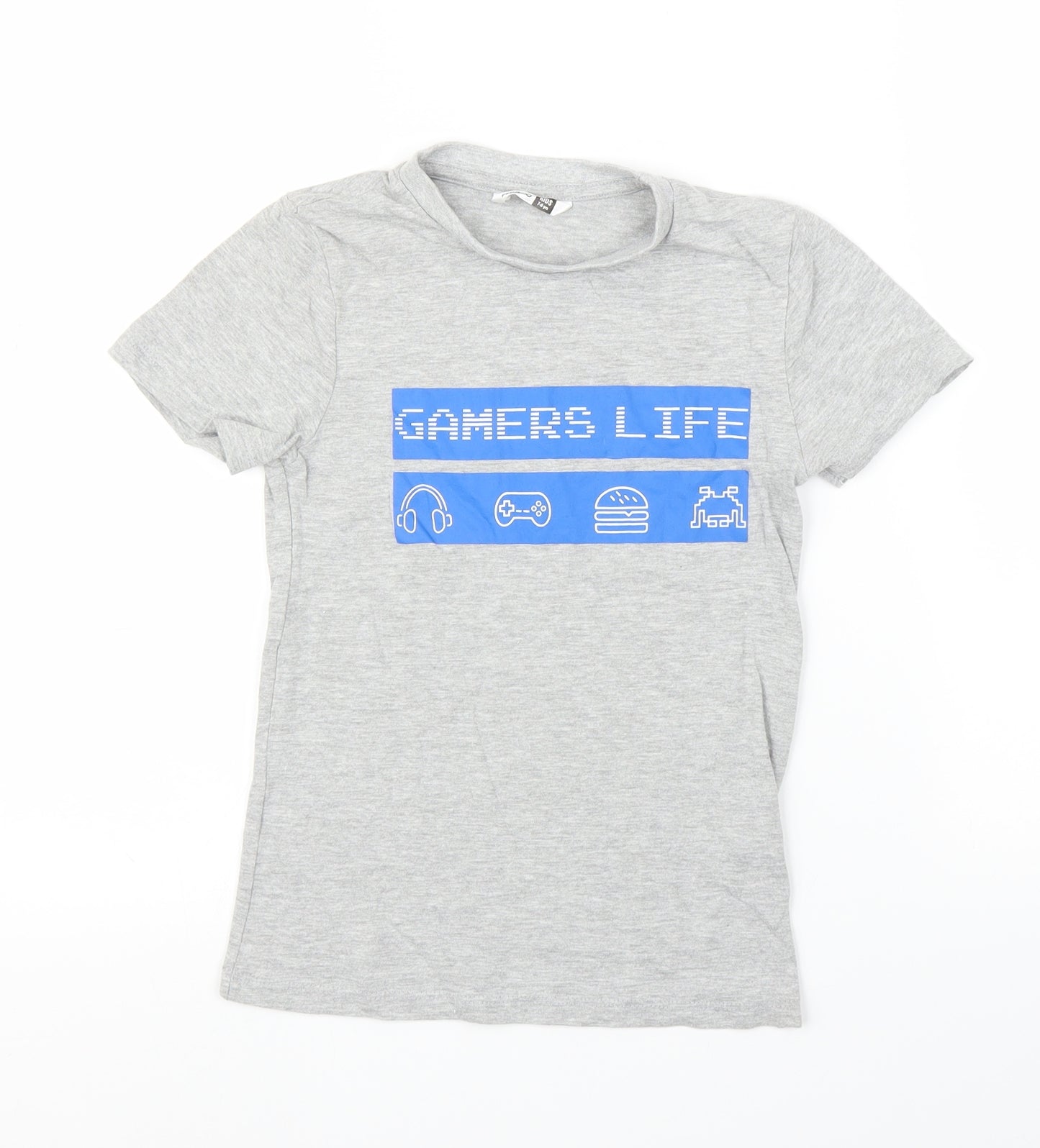 Pep&Co Boys Grey   Basic T-Shirt Size 6-7 Years