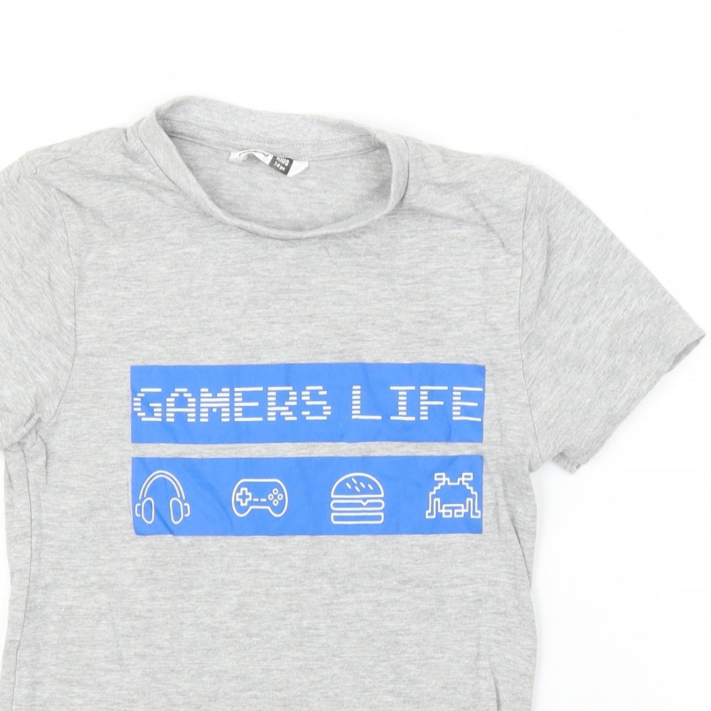 Pep&Co Boys Grey   Basic T-Shirt Size 6-7 Years