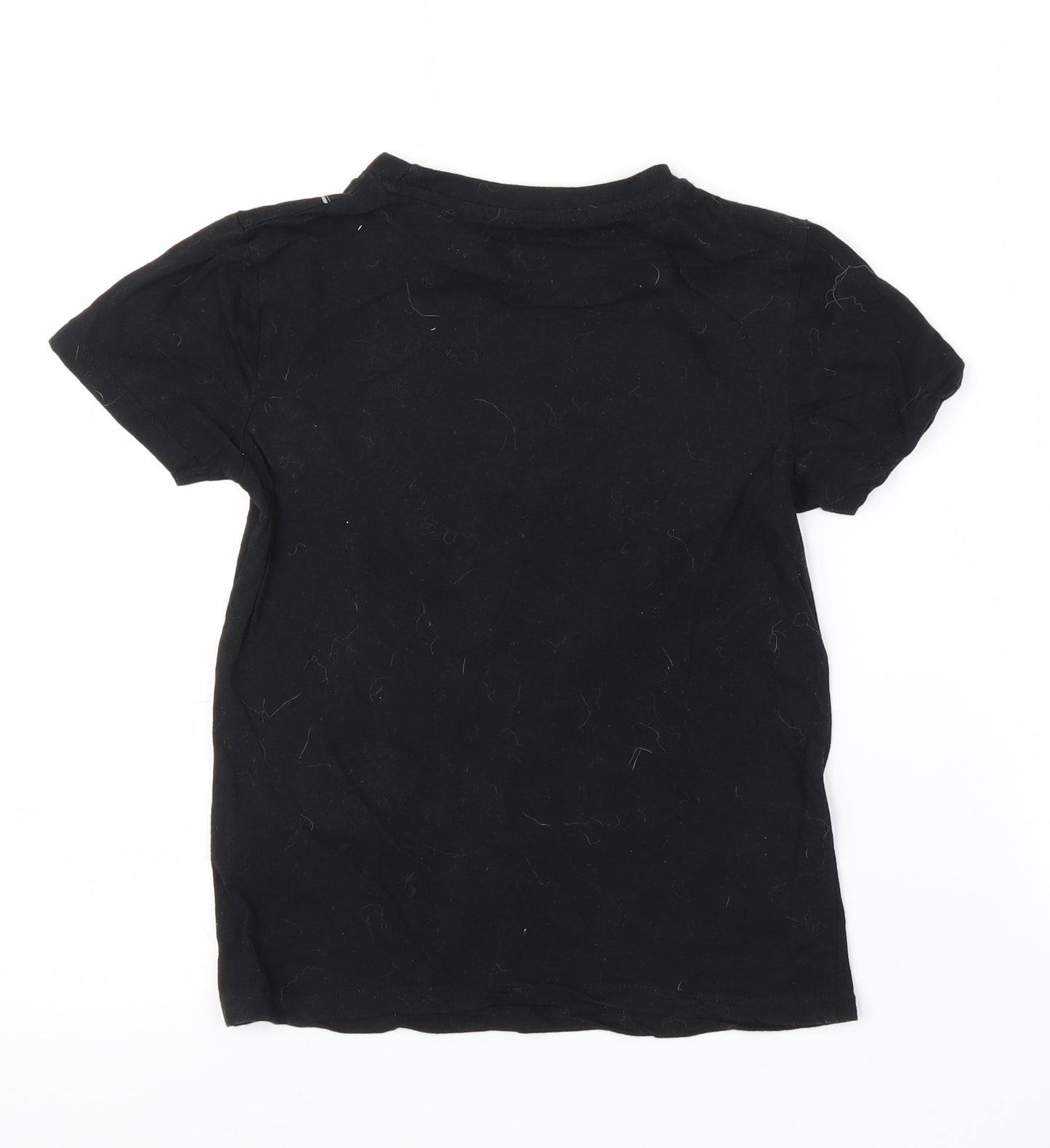 Pep&Co Boys Black   Basic T-Shirt Size 6-7 Years