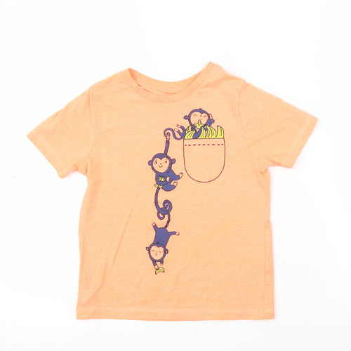 George Boys Orange   Basic T-Shirt Size 6-7 Years