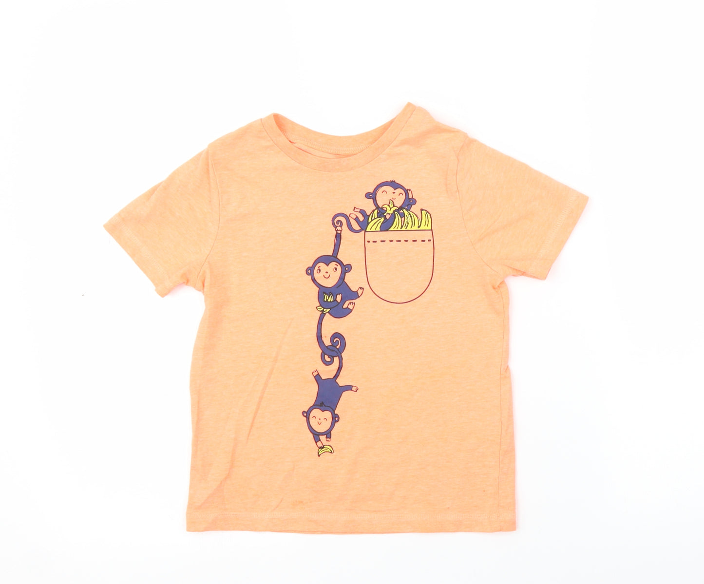 George Boys Orange   Basic T-Shirt Size 6-7 Years