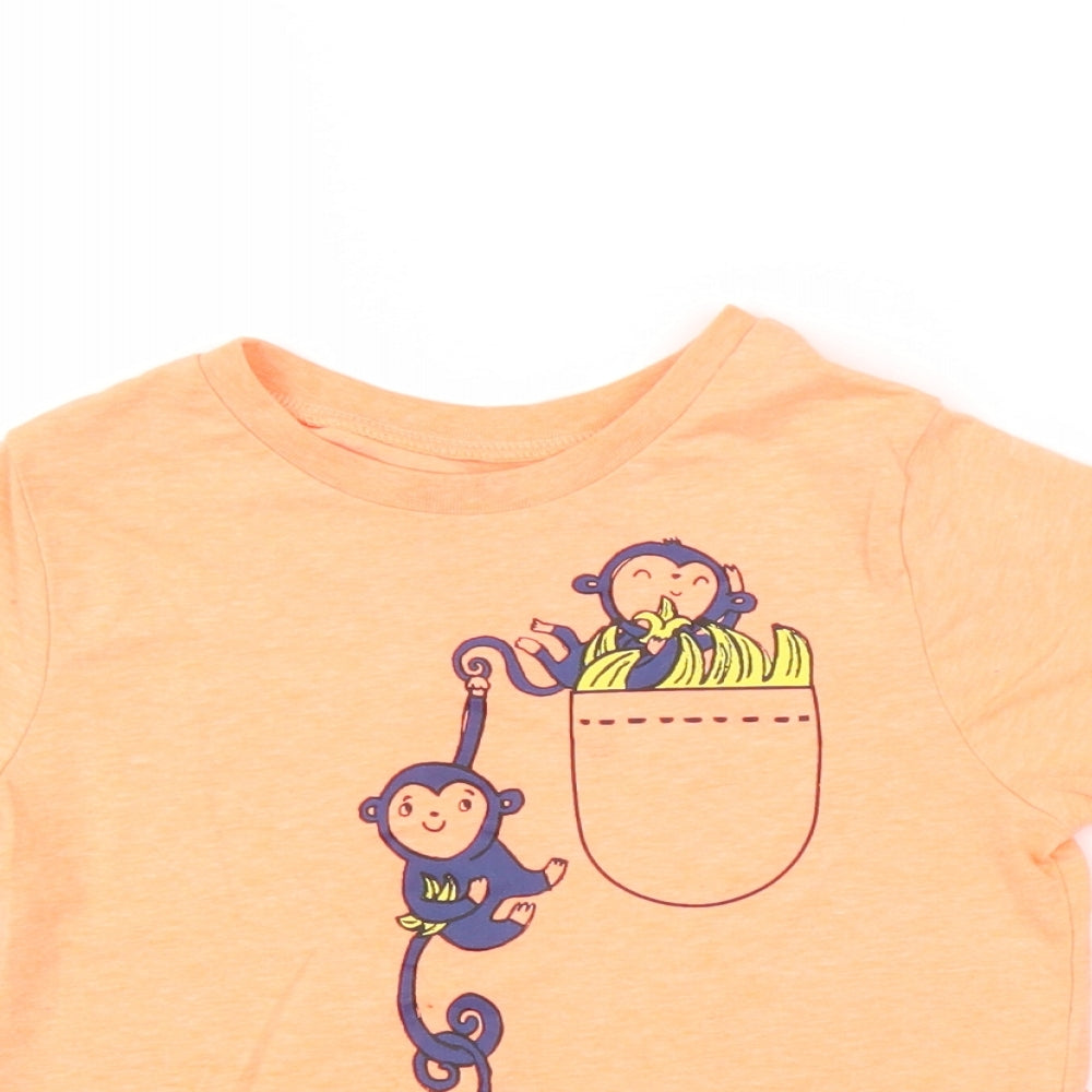 George Boys Orange   Basic T-Shirt Size 6-7 Years