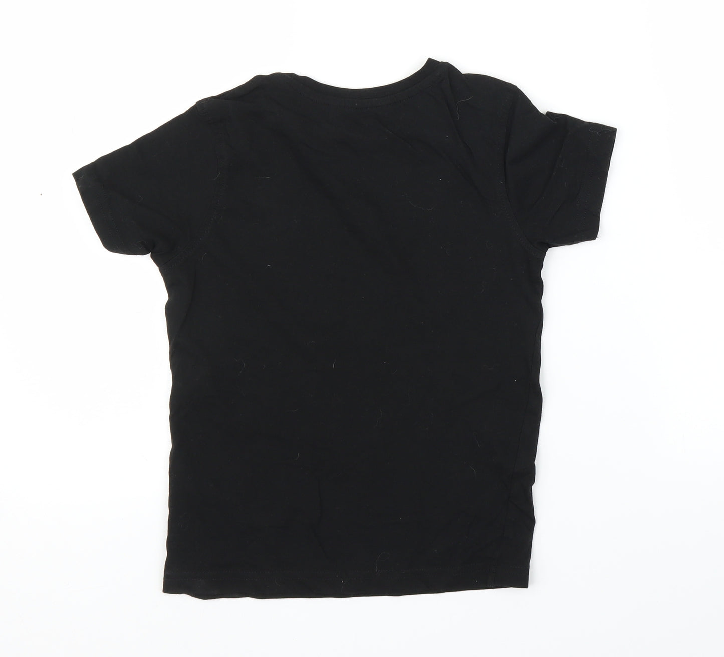 George Boys Black   Basic T-Shirt Size 6-7 Years