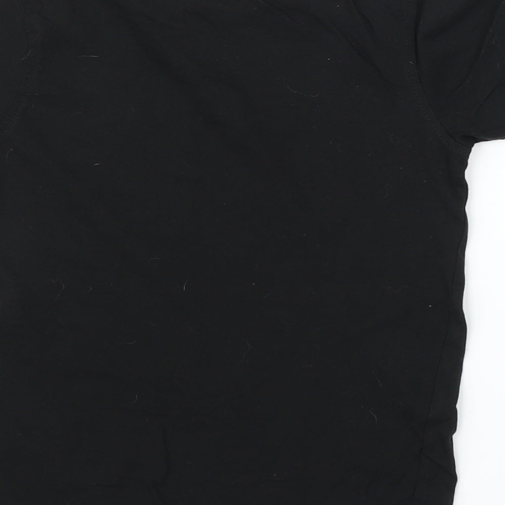 George Boys Black   Basic T-Shirt Size 6-7 Years