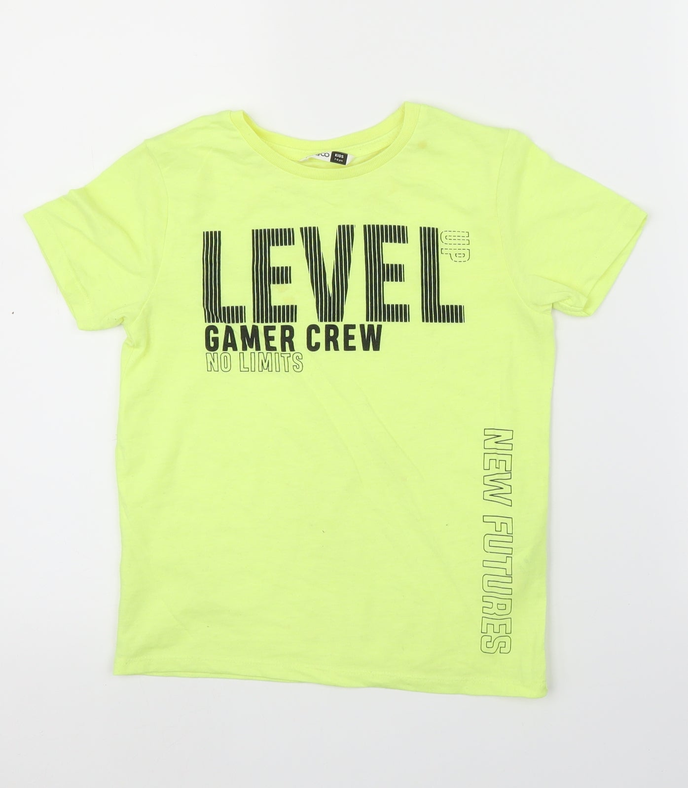 Pep&Co Boys Yellow   Basic T-Shirt Size 6-7 Years