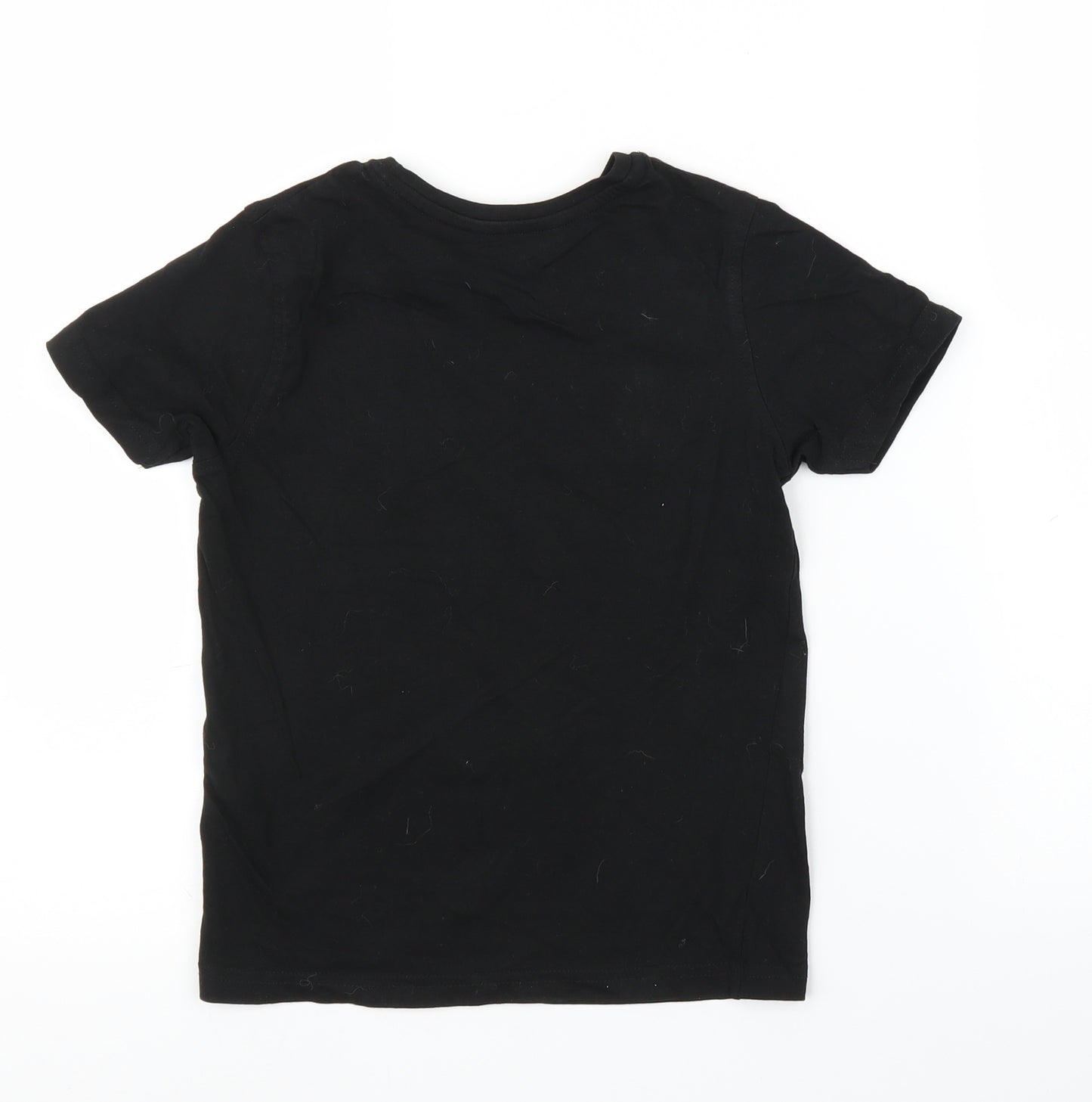 George Boys Black   Basic T-Shirt Size 7-8 Years