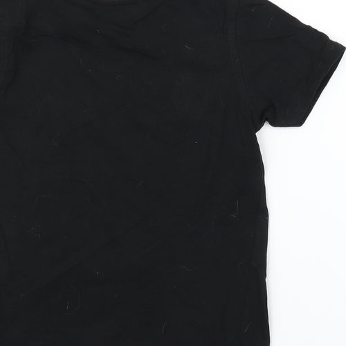 George Boys Black   Basic T-Shirt Size 7-8 Years