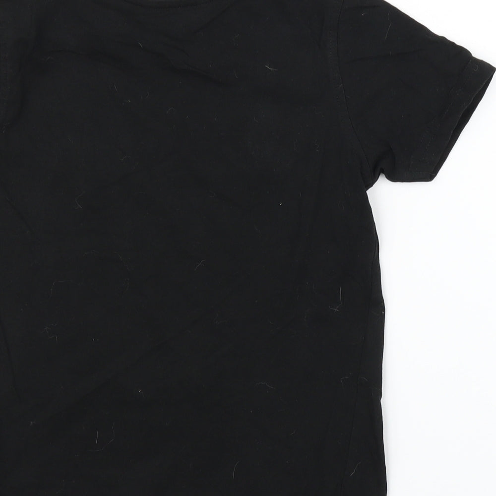 George Boys Black   Basic T-Shirt Size 7-8 Years