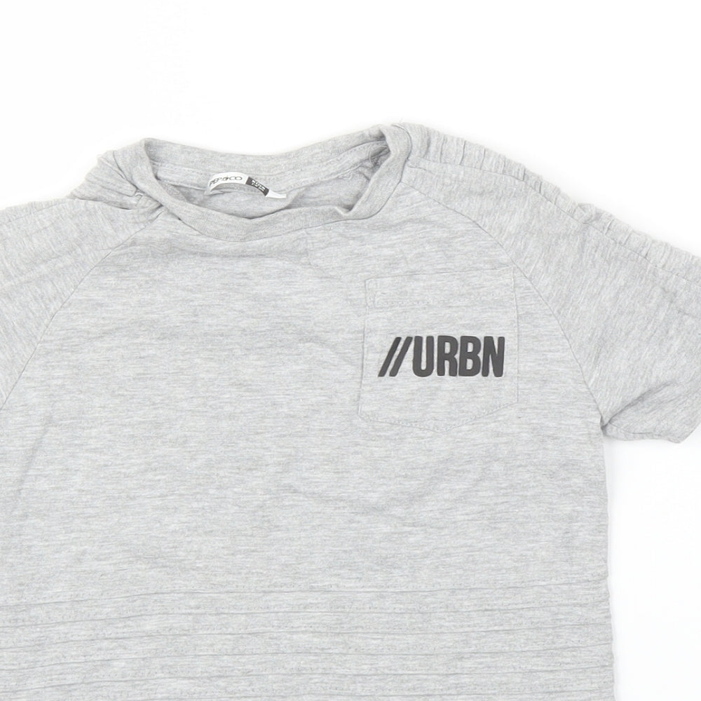 Pep&Co Boys Grey   Basic T-Shirt Size 7-8 Years