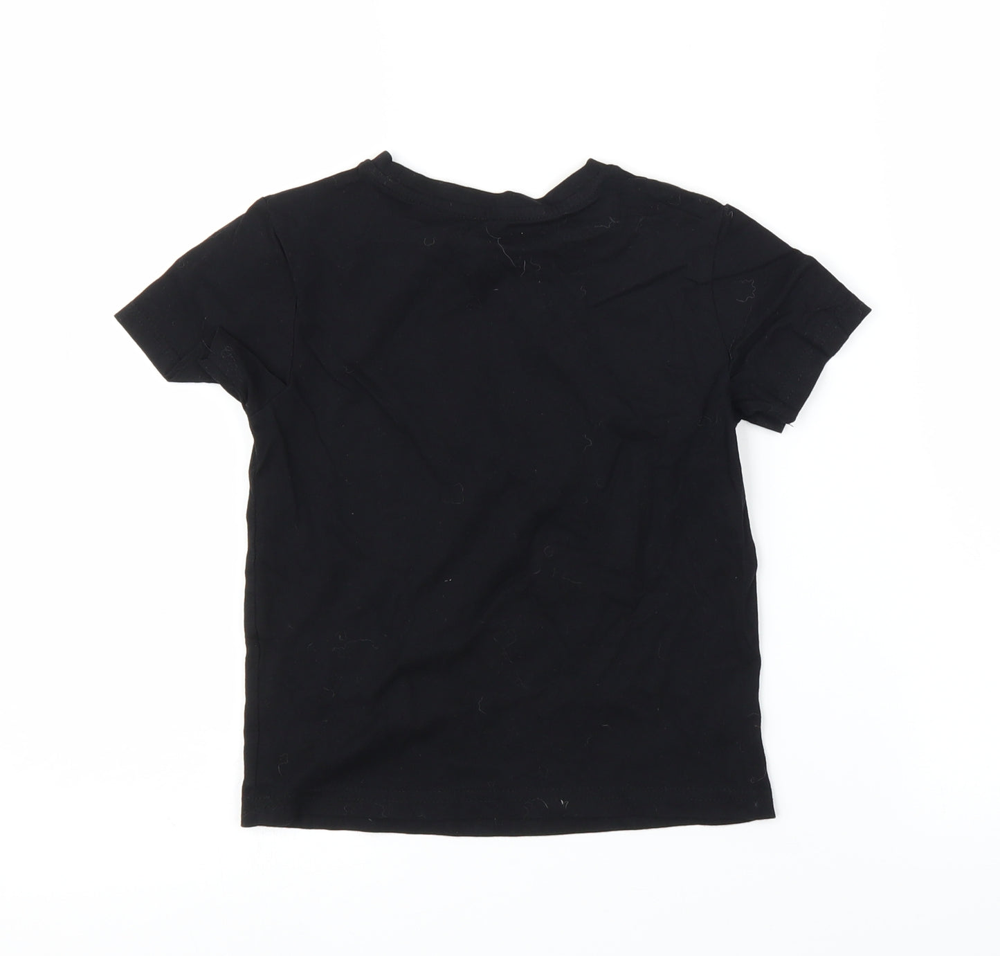 Pep&Co Boys Black   Basic T-Shirt Size 6-7 Years